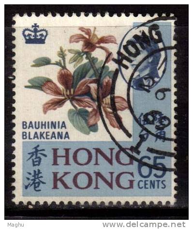 Hong Kong Used 1968, 65c Flower, - Usati