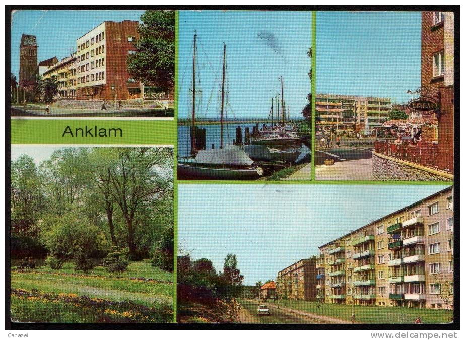 AK Anklam: Neubauten Keilstraße Und Mühlenstraße, Seglerhafen, Eisbar, 1982 - Anklam