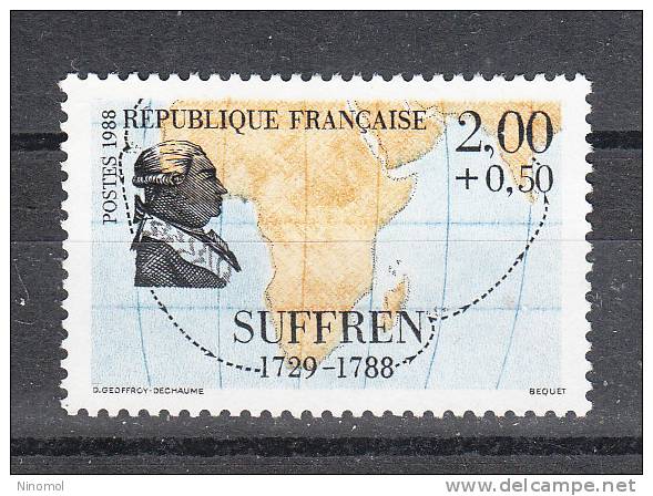 Francia   -   1988.  French Navy  Suffren.  Map  Of  Your Travel - Erforscher