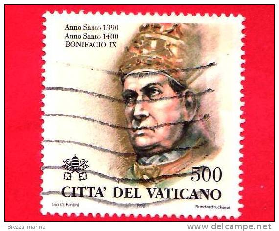 VATICANO  - 1998 - Usato -  I Papi E Gli Anni Santi - 500 L. • Bonifacio IX, 1390-1400 Senza Apend - Oblitérés