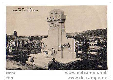 78 MAULE - Monument Erige Au Cimetiere - Maule