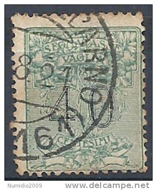 1924 REGNO USATO SEGNATASSE PER VAGLIA 40 CENT - RR9834-2 - Tax On Money Orders