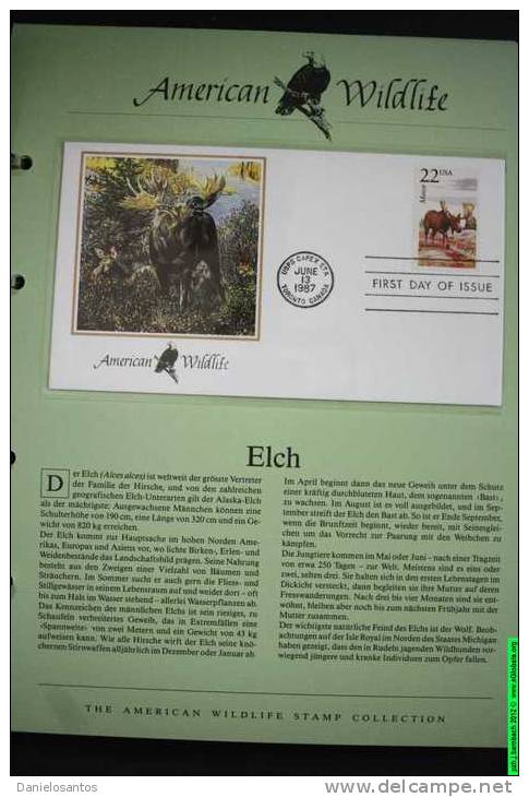 USA United States EUA 1987 Album American Wildlife Fauna  Birds Butterflies 50 FDC  NICE NICE Please see Note