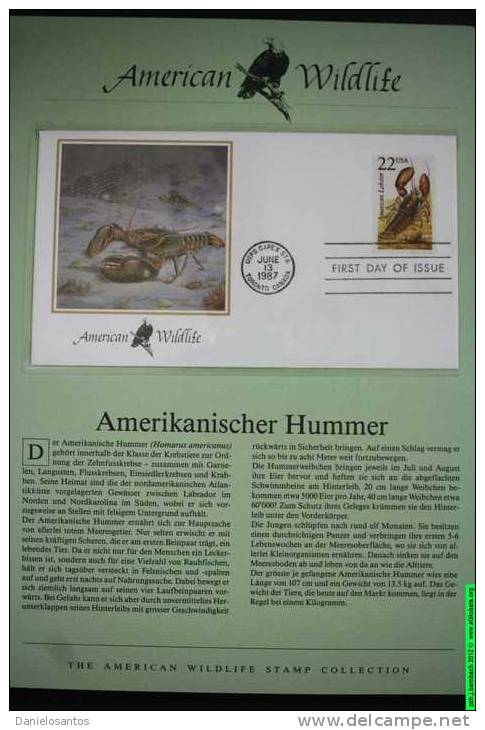 USA United States EUA 1987 Album American Wildlife Fauna  Birds Butterflies 50 FDC  NICE NICE Please see Note