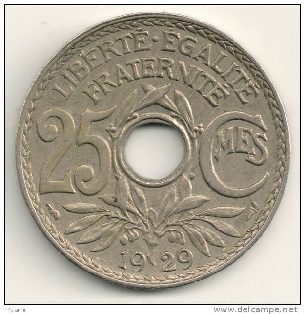 France 25 Centimes 1929 KM#867a - Altri & Non Classificati