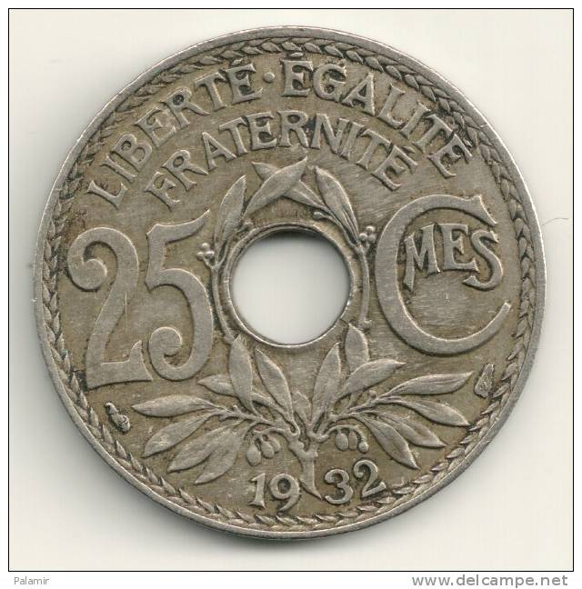 France 25 Centimes 1932 KM#867a - Altri & Non Classificati