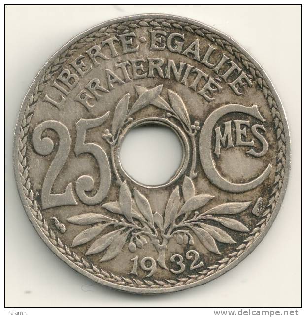 France 25 Centimes 1932 KM#867a - Altri & Non Classificati