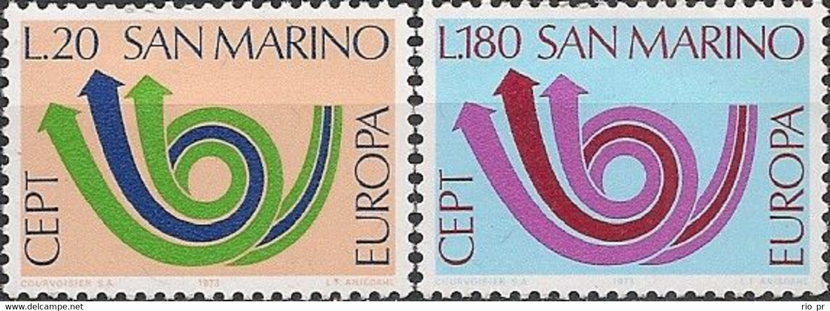 SAN MARINO - COMPLETE SET EUROPA ISSUE 1973 - MNH - 1973