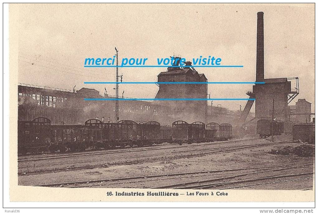 Cp 62 BETHUNE Série Des Mineurs Les Fours à Coke ( Wagons Ligne De Chemin De Fer ) - Bethune