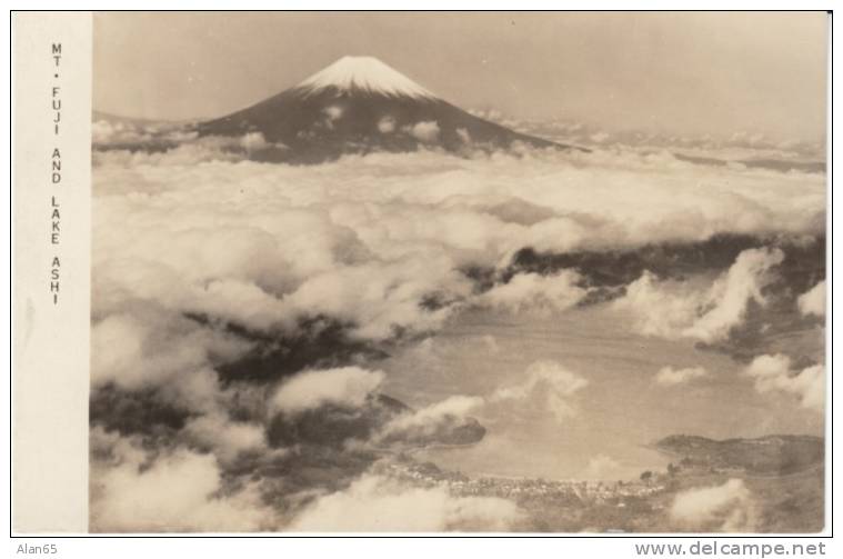 Mt. Fuji And Lake Ashi Japan, C1930s/50s(?) Vintage Japanese Government Railways Postcard - Other & Unclassified