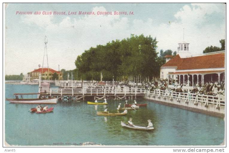 Weston IA Iowa &amp; Lavergne IL Illinois DPOs, Closed Post Office Postmark Cancels On C1900s Vintage Postcard - Postal History