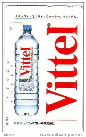 Télécarte Japon Boisson Eau Minérale (3) Vittel * Water * France Related Japan Phonecard * - Alimentation