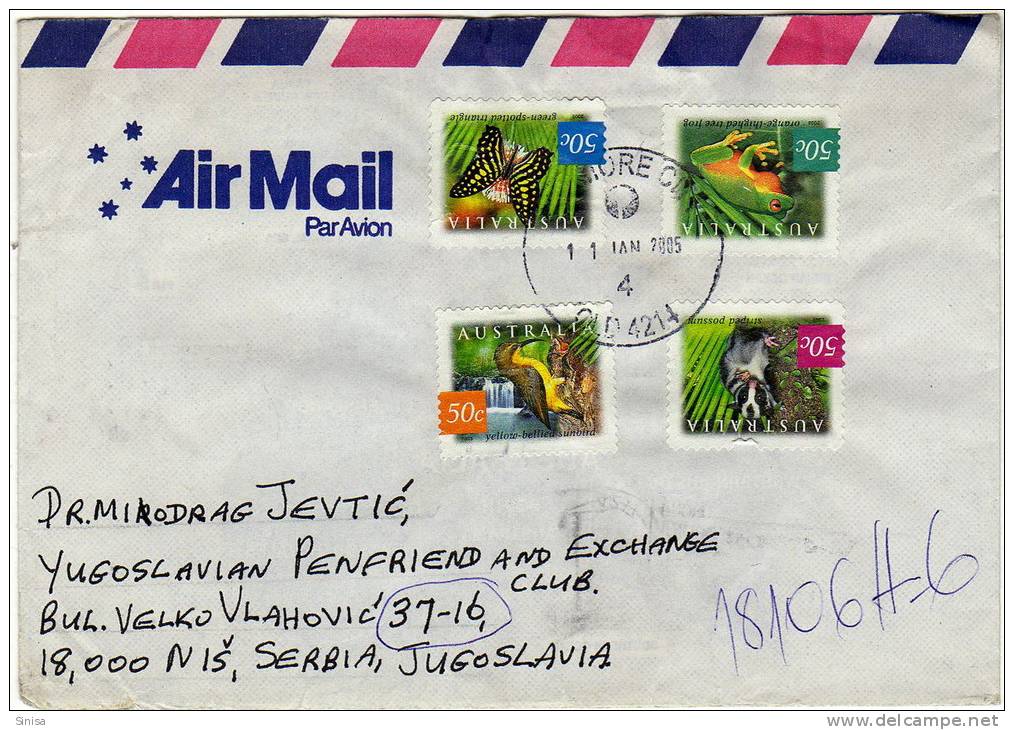 Australia / Cover / Letter / Animals / Frogs / Butterfly / Bird - Rane