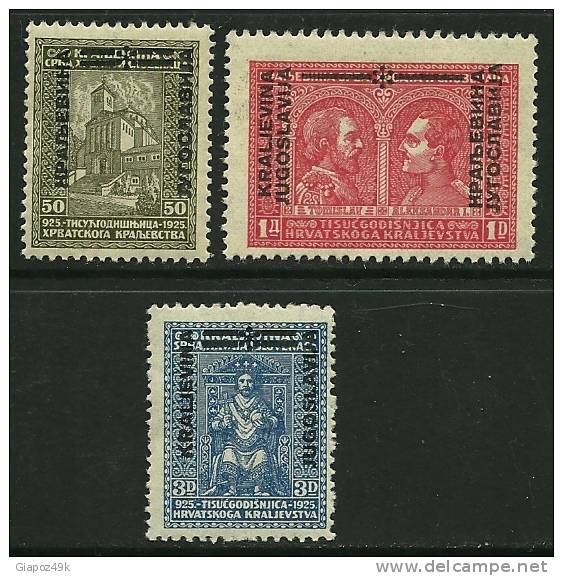 ● JUGOSLAVIA - 1931 - Soprastampati - N.  222 / 24 ** Serie Completa - Cat. ? - Lotto N. 763 - Neufs