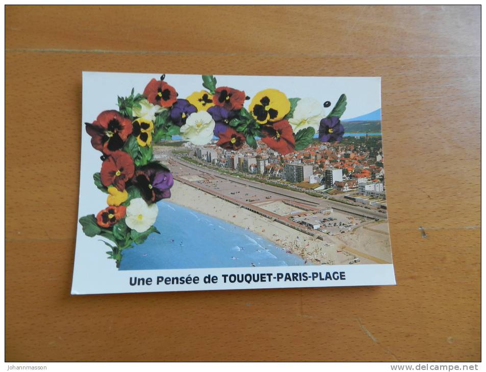 Cp Une Pensée De    Touquet Paris Plage  - Vue Générale - La  Plage Et La Baie De Canche - Le Touquet