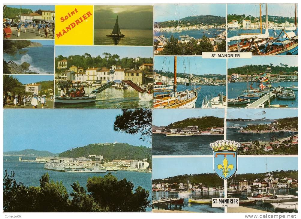 Lot 4 Cartes Postales Majorettes Joutes Port Saint Mandrier Var 1969 - Saint-Mandrier-sur-Mer