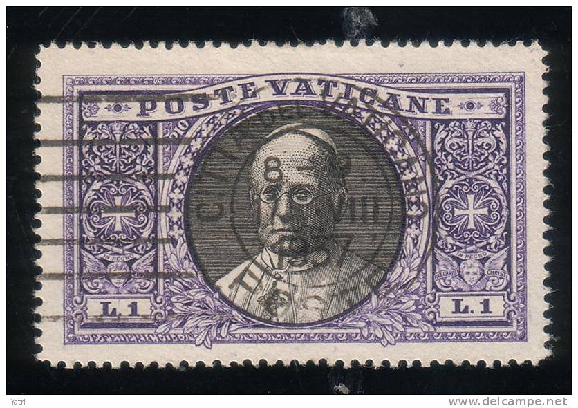 Vaticano - 1933 - Giardini E Medaglioni - 1 Lira (usato) - Oblitérés