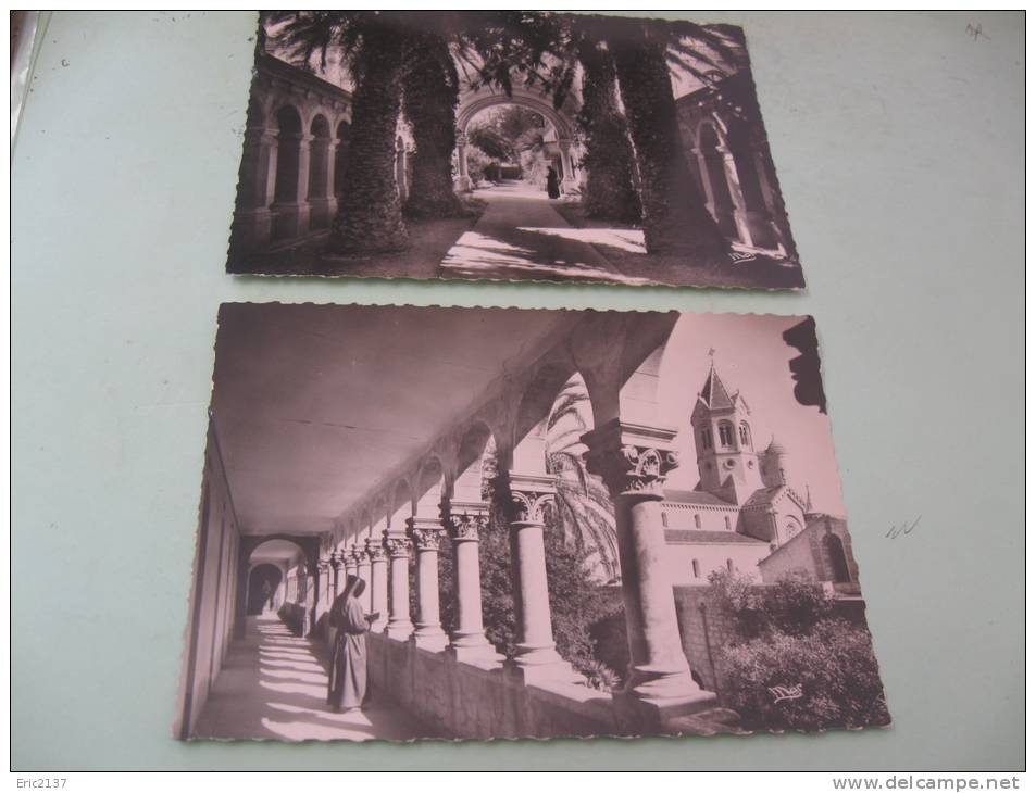 ABBAYE DE N.D DE LERINS...CLOITRE MODERNE ET PERISTYLE ...2 CARTES - Monuments