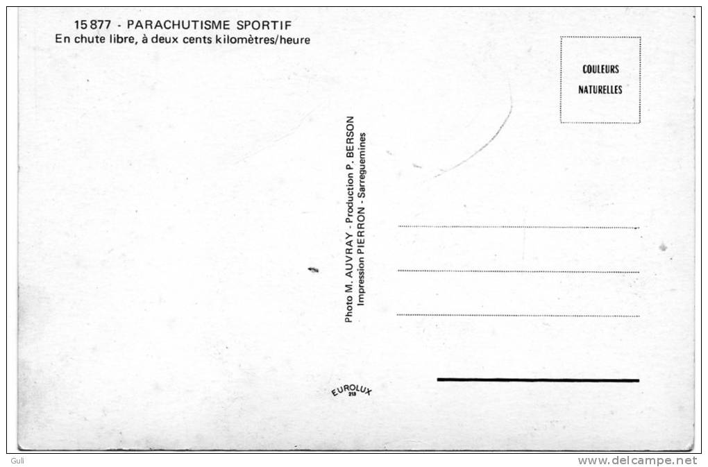 Aviation > Parachutisme Sportif  (sport Parachute) - En Chute Libre à Deux Cents Kilomètre/heure *PRIX FIXE - Parachutting