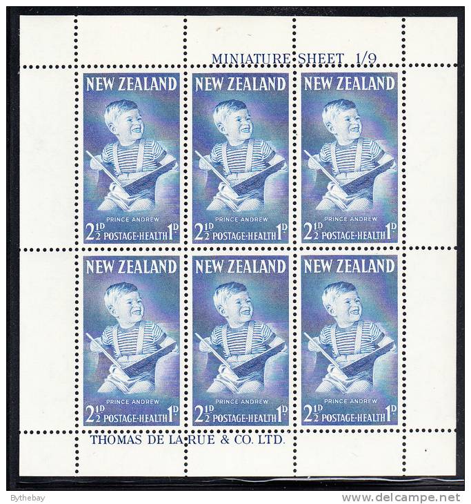 New Zealand Scott #B65a MNH Miniature Sheet Of 6 Health Stamps - Prince Andrew - Neufs