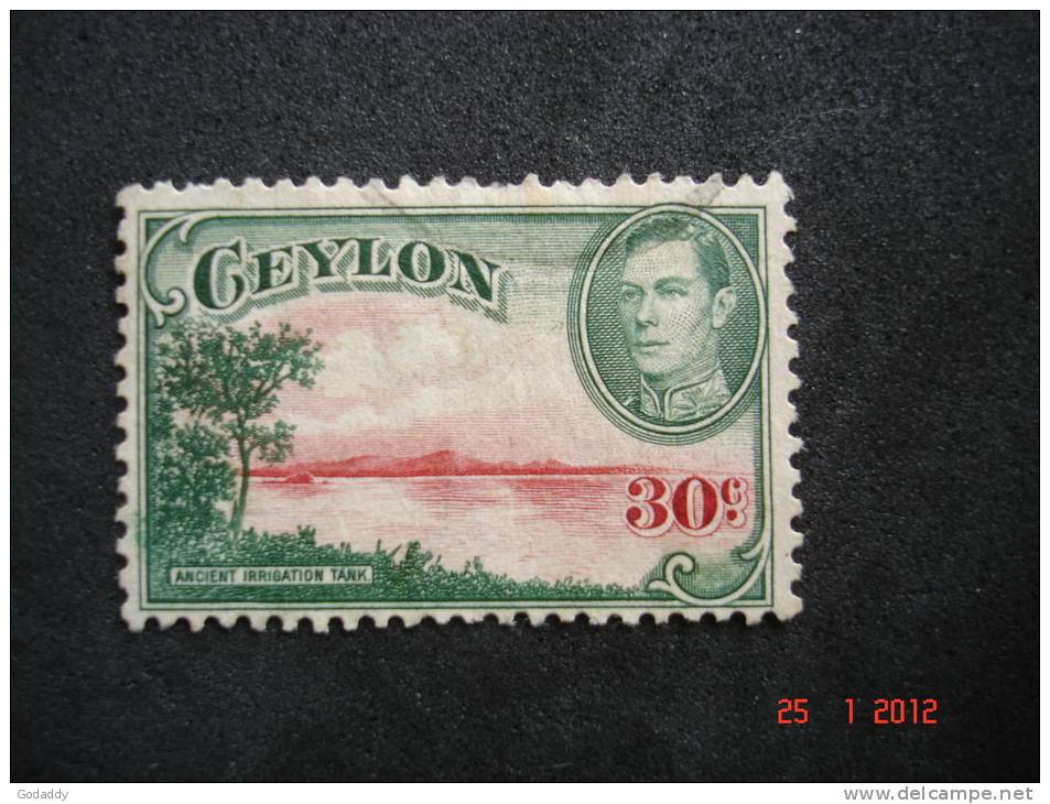 Ceylon  1938  K.George VI      30 Cents     SG393a     Used - Ceylan (...-1947)