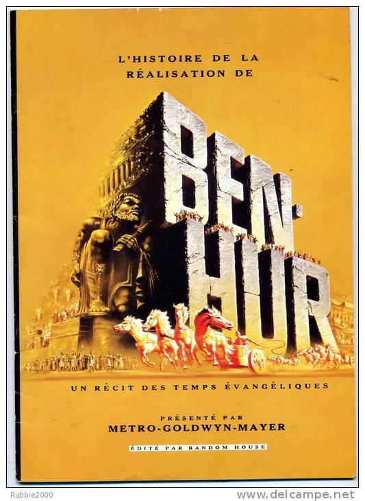 LIVRET DE PRESENTATION DU FILM BEN HUR UN RECIT DES TEMPS EVANGELIQUES PAR LEW WALLACE - Pubblicitari