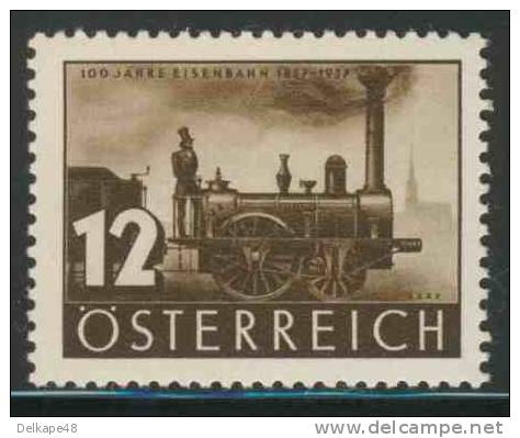 Oostenrijk Austria Österreich 1937 Mi 646 YT 503 * MH Steam Locomotive "Austria" (1837) / 1-A-n2-Schlepptenderlokom Otiv - Treinen