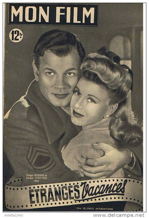 MON FILM  ETRANGES Vacances Avec Ginger ROGERS Et  Joseph COTTEN - Casette Beta