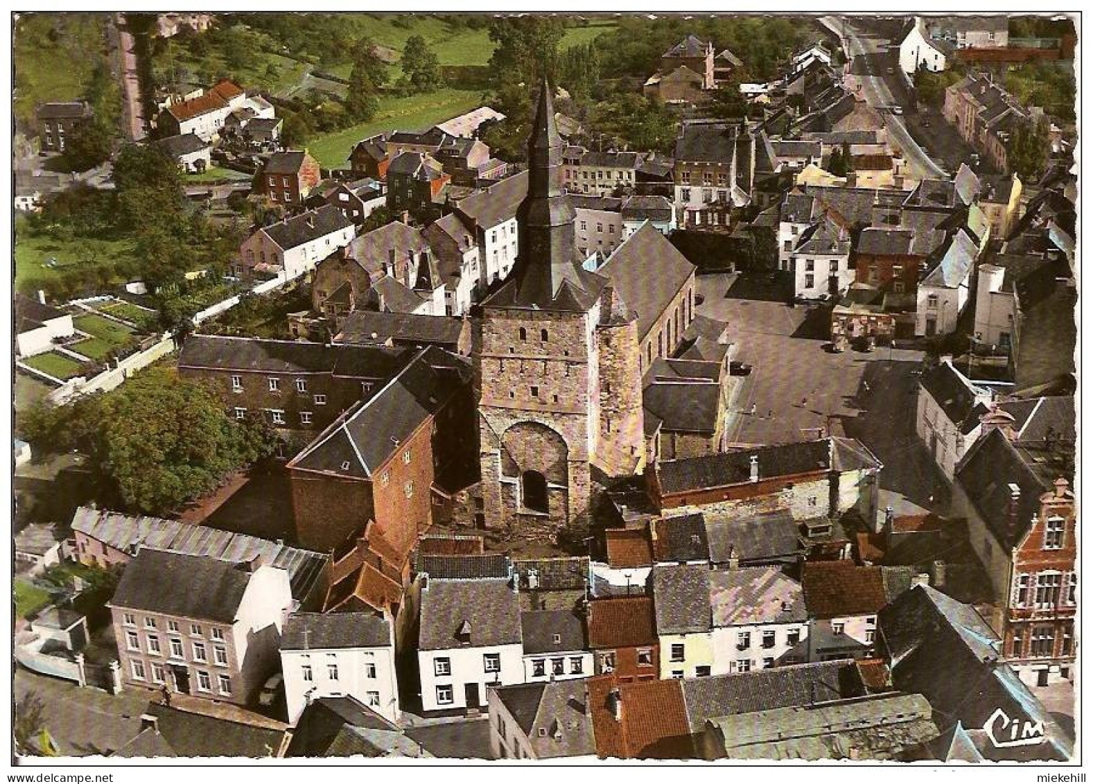 FOSSES-LA-VILLE-VUE AERIENNE-COLLEGIALE SAINT-FEUILLIEN - Fosses-la-Ville