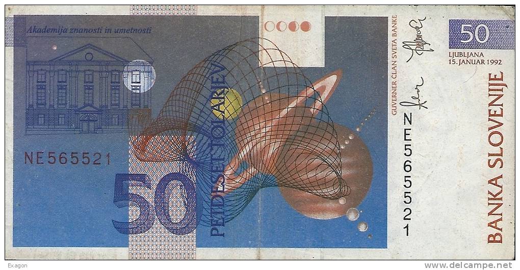 50   PETDESET   TOLARJEV  Della  Slovenia  - Anno  1992. - Slovénie