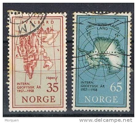 Lote 7 Sellos NORUEGA, Yvert Num 332, 343, 354, 377, 378, 391, 470 º - Oblitérés