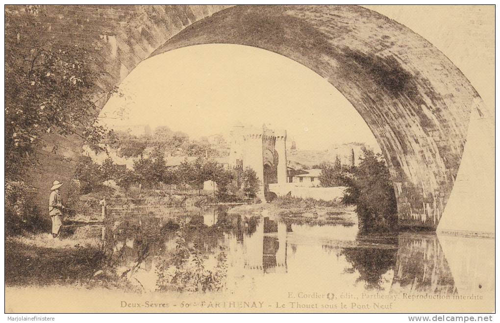 Dép. 79 - PARTHENAY. - Le Thouet Sous Le Pont-Neuf. Animée. E. Cordier. N°50 - Parthenay