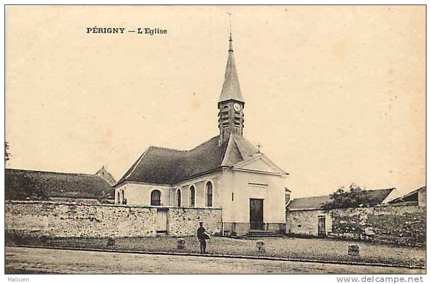 Val De Marne -ref  48- Perigny - L Eglise   - Carte Bon Etat - - Perigny