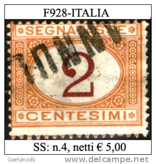 Italia-F00928 - 1870 - Segnatasse - Sassone: N.4 (o) - Privo Di Difetti Occulti. - Taxe