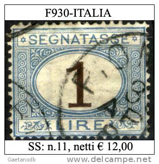 Italia-F00930 - 1870 - Segnatasse - Sassone: N.11 (o) - Privo Di Difetti Occulti. - Taxe