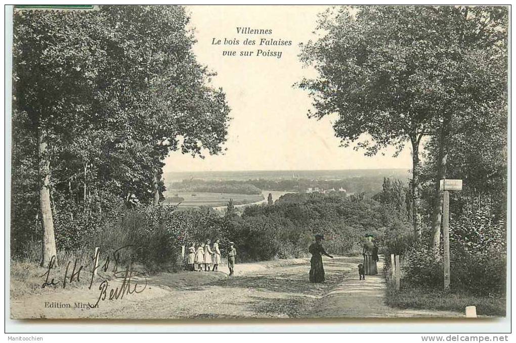 DEP 78 VILLENNES  SUR SEINE LE  BOIS DES FALAISES VUE SUR POISSY - Villennes-sur-Seine