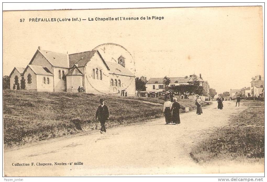 44 PREFAILLES    La Chapelle Et L'Avenue De La Plage - Préfailles