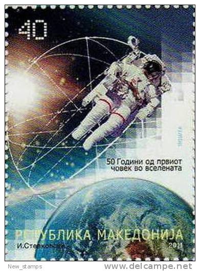 Macedonia 2011 50th Ann. Of The First Manned Space Flight WITHDRAWN Issue 1v - Europe