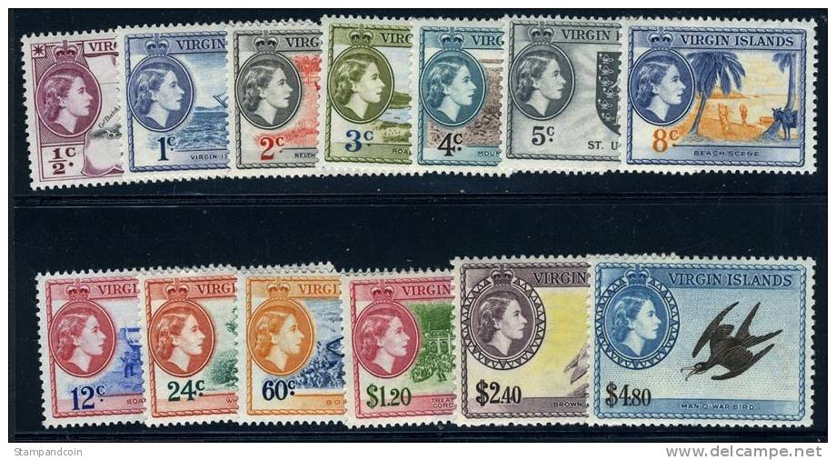 British Virgin Islands #115-27 Mint Hinged Set From 1956 - Britse Maagdeneilanden