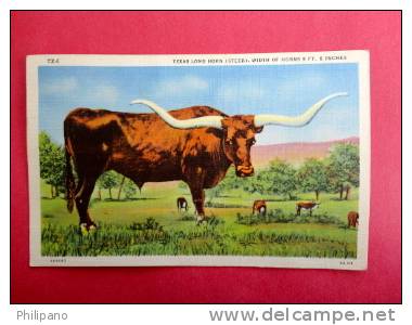 Texas Longhorn Steer Width Of Horns 9 Ft 6 Inch Linen 1941 Cancel----- =ref 403 - Autres & Non Classés