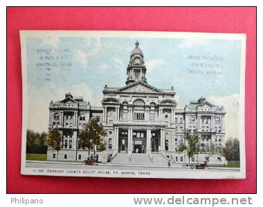 Texas > Fort Worth   Fred Harvey H 1880  County Court House  1938 Cancel--- =ref 404 - Fort Worth