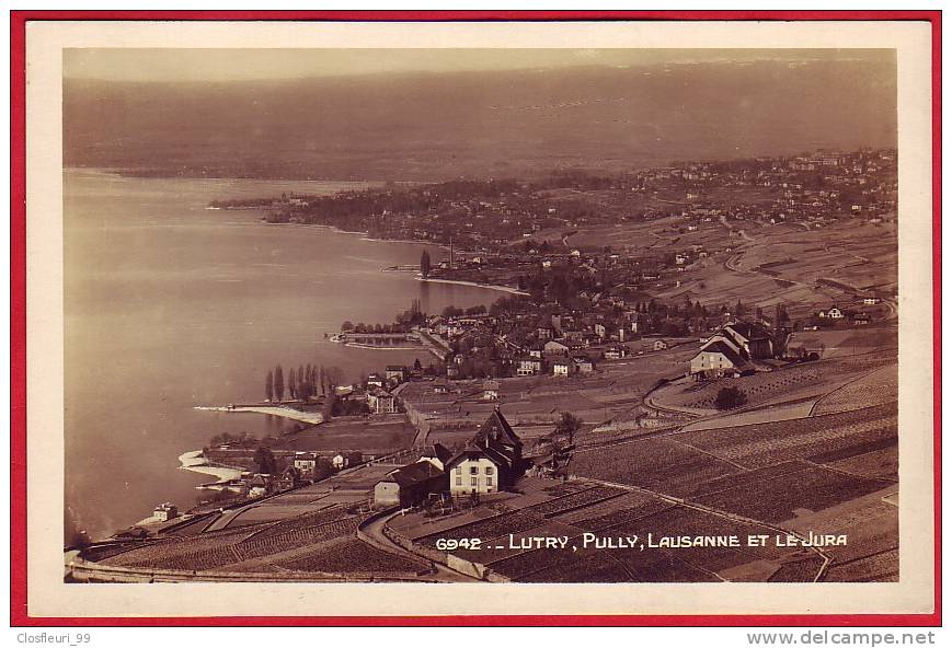 Lutry, Pully, De Si Petits Villages Dans La Verdure Et Au Bord Du Lac. Vue Disparue Aujourd´hui  ! - Pully