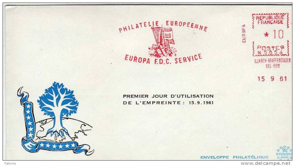 FDC Francia 1961, Utilisation De L'empreinte - 1960-1969