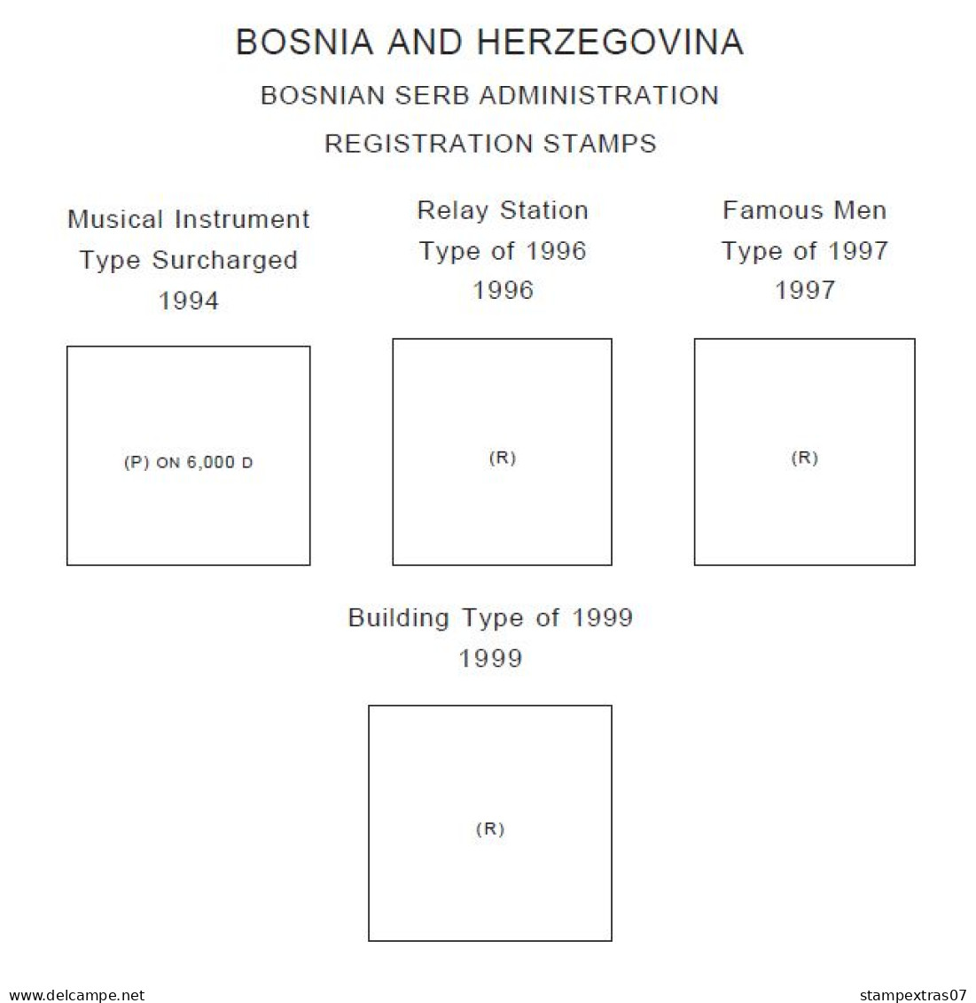 BOSNIA & HERZEGOVINA STAMP ALBUM PAGES 1879-2011 (218 Pages) - Engels