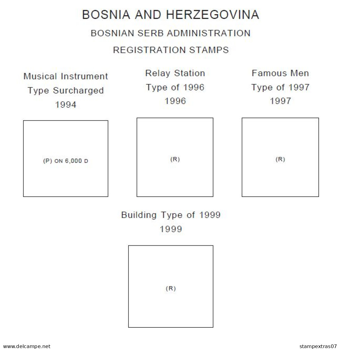 BOSNIA & HERZEGOVINA STAMP ALBUM PAGES 1879-2011 (218 Pages) - English