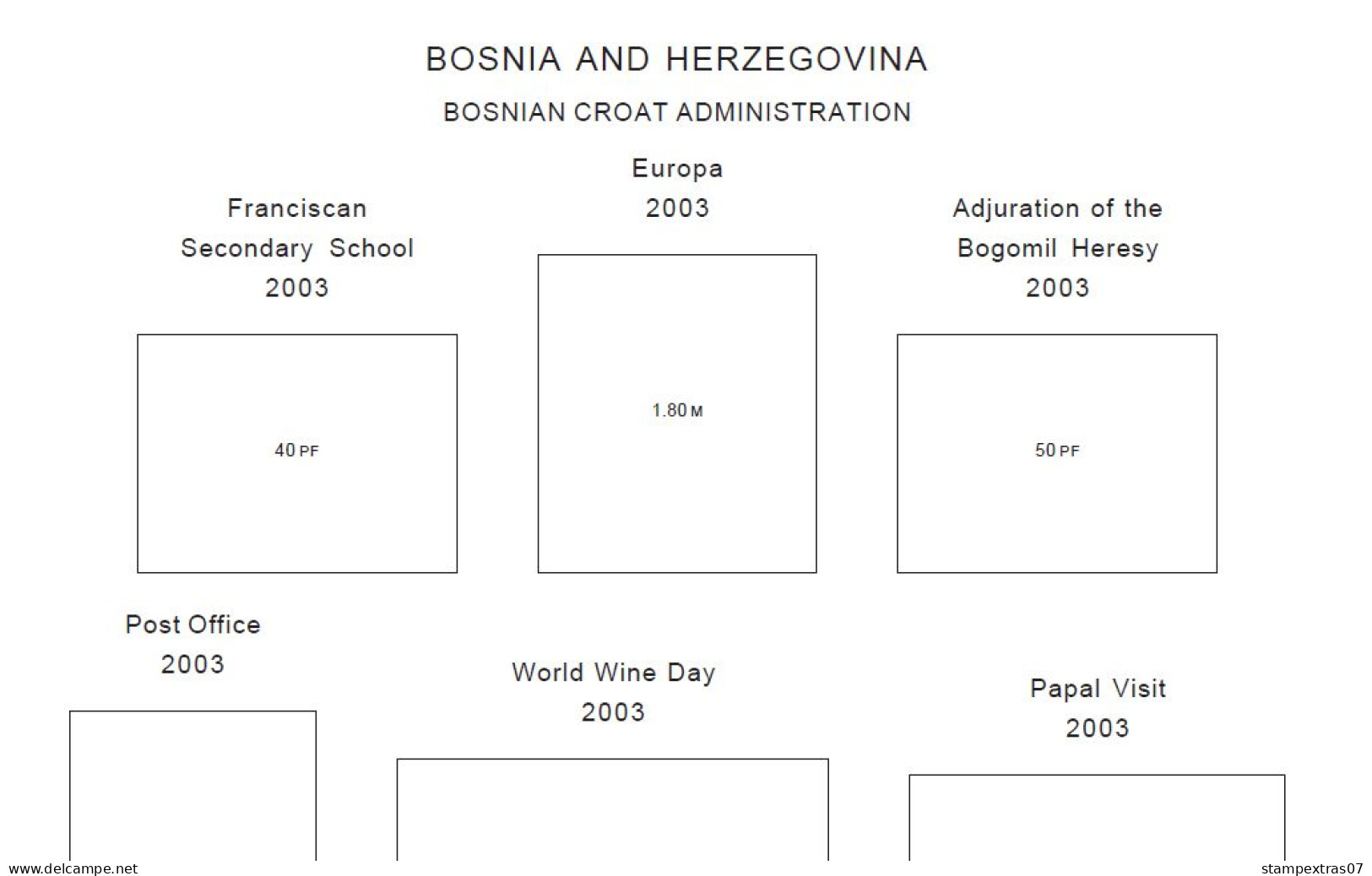 BOSNIA & HERZEGOVINA STAMP ALBUM PAGES 1879-2011 (218 pages)