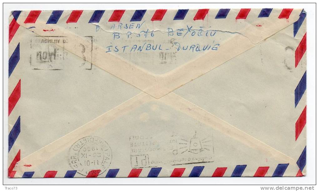 TURCHIA  /  ITALIA  - Cover_ Lettera  20 + 10 + 75  -  AIR MAIL 1960 - Brieven En Documenten