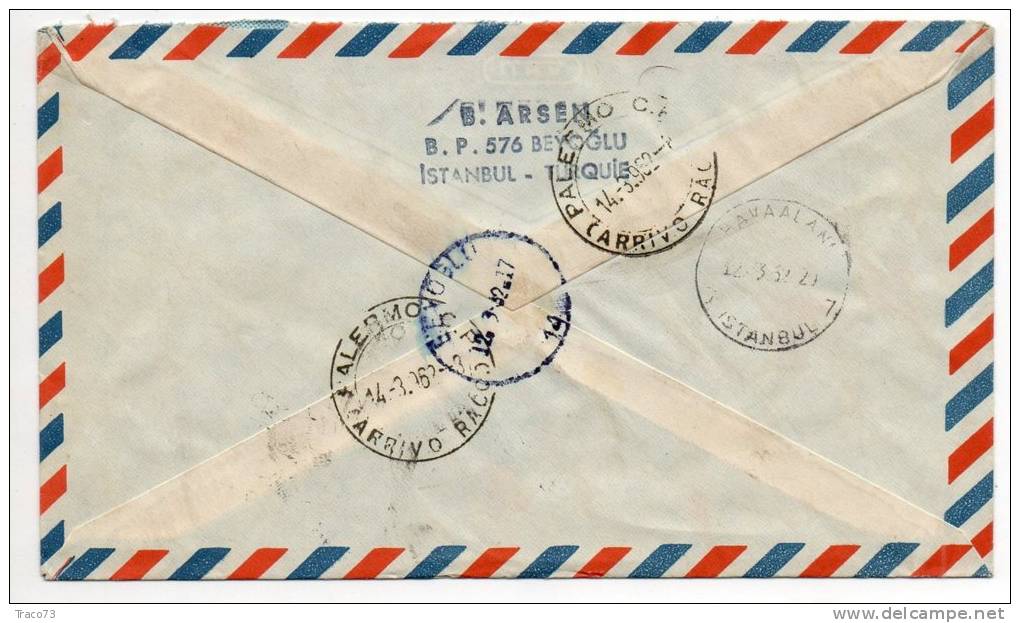 TURCHIA  /  ITALIA  - Cover_ Lettera   75 X 2  + 105 -  AIR MAIL 1962 - Briefe U. Dokumente