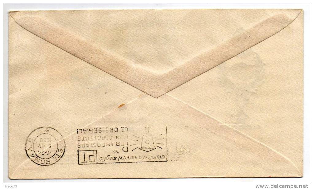 TURCHIA  /  ITALIA  - Cover_ Lettera   195 + 105  -  AIR MAIL 1959 - Lettres & Documents