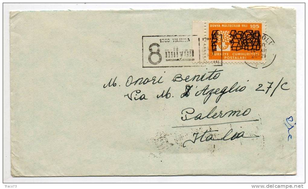 TURCHIA  /  ITALIA  - Cover_ Lettera   105  -  AIR MAIL 1960 - Lettres & Documents